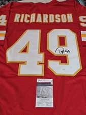 Tony Richardson Autographed/Signed Jersey JSA COA Red Custom Jersey 