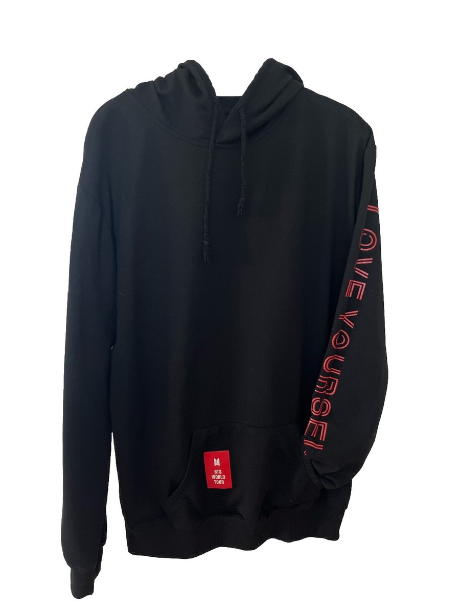 BTS K-Pop Love Yourself Tour Black Hoodie Size Medium | eBay