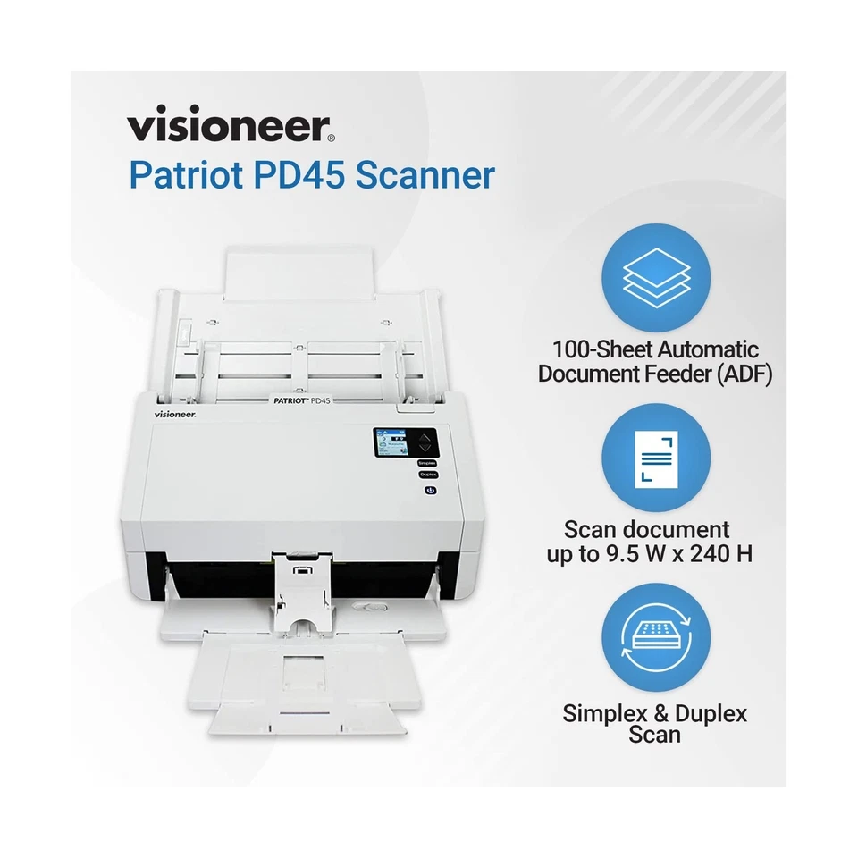 Visioneer Patriot PD45 Scanner, USB Duplex Office Document Scanner for PC, 50... - Image 2 of 4