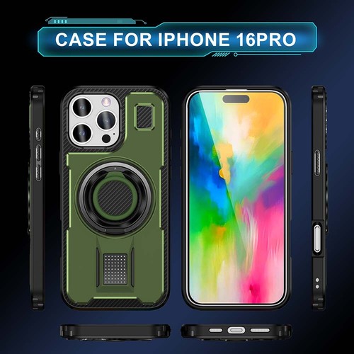 Hülle für iPhone 16 15 Pro Max Schutzhülle Case Cover Handyhülle Tasche mit Ring - Zdjęcie 12 z 92