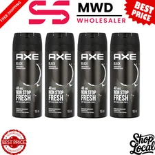 AXE Black Body Spray for Men 5oz 4 Pack 48 Hr Deodorant Fragrance w/ Clean Scent
