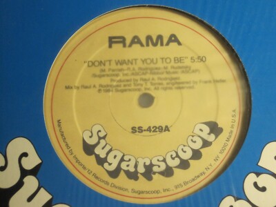 RAMA DON'T WANT YOU TO BE 12'' OG '84 SUGARSCOOP SS-429 ELECTRO FUNK VG+ SHRINK!