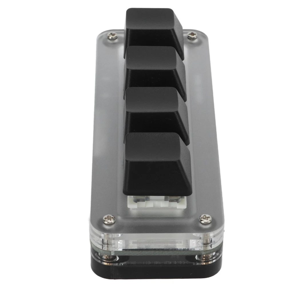 Mini 4-Key Mechanical Gaming Keypad with USB Interface, Compatible with Music Software & OS X, Acrylic FER Design