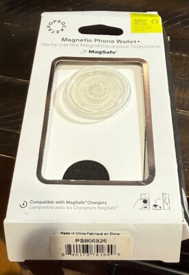 #ad #ad PopSockets Magnetic Phone Wallet with Grip and MagSafe Magnetic WHITE BLACK $17.99
