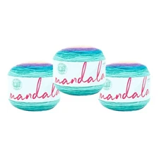 (3 Pack) Lion Brand Yarn 525-235E Mandala Yarn, Nifflers