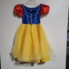 DISNEY GIRLS AGE 3-7 SNOW WHITE 2pc.FANCY DRESS COSTUME PRETEND PLAY DRESS ONLY