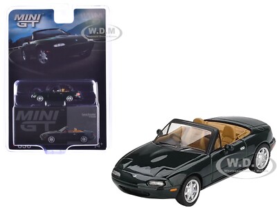 EUNOS ROADSTER V-SPECIAL RHD DARK GREEN 1/64 DIECAST MODEL BY MINI GT MGT00838