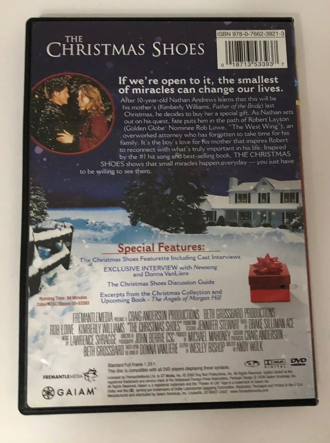 The Christmas Shoes (DVD 2002) Movie Rob Lowe, Kimberly Williams