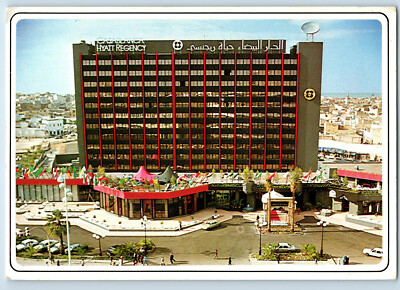 Marokko Casablanca HYATT REGENCY Hotel Außenansicht Vintage Postkarte 