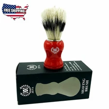 NEW ZEVA BOAR BRISTLE SHAVING BRUSH IN BOX FOR MEN BARBER FREE SHIPPING RED