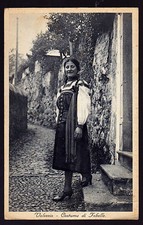 VERCELLI VALSESIA CARTOLINA COSTUME DI FOBELLO FP OPACA N - ROMAGNOLO CAPELLO