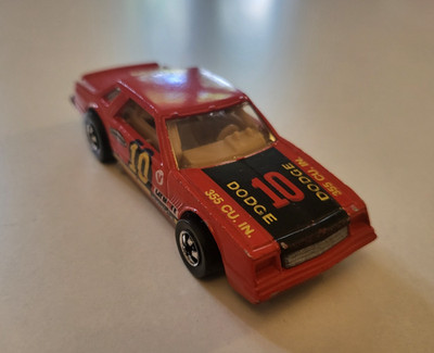 Hot Wheels Dodge 10 Blackwall Mirada Stocker in rot mit Nr 10, 1980 Vintage
