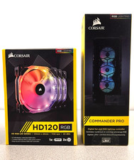 Corsair RGB Ultimate Cooling Kit: HD120 RGB 3-Pack  Commander Pro Control -B1