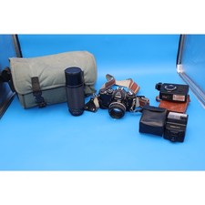 Nikon FE 35mm Film Camera Kit w/ Nikkor 50mm f/1.8 Lens Flashes