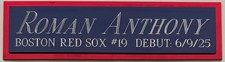 ROMAN ANTHONY RED SOX NAMEPLATE AUTOGRAPHED SIGNED BASEBALL-BAT-JERSEY-PHOTO-CAP