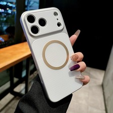 For iPhone 17 Pro Max 16 15 14 13 Shockproof Magnetic Slim Hard PC TPU Case