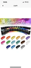 Acrylic Paint Colors set of 16 2oz, for Pouring Or Crafts. Pixiss. Non-toxic