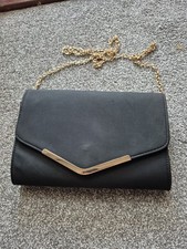 Black Clutch Bag with Detachable Shoulder Strap. Masha Hasel.