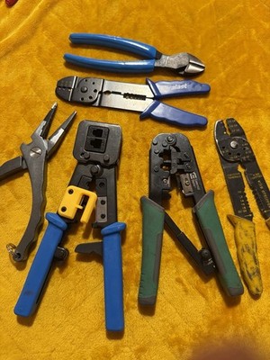 Electrician Tool Lot-wire Crimpers , Strippers, Cutters And Pliars | Telcom