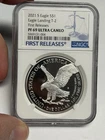 2021-S NGC PF69 Type 2 First Releases American Silver Eagle Dollar, ASE Bullion