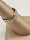 Vintage Milor Italy Textured Rose Gold Sterling Wedding Band Ring Size 5 3/4