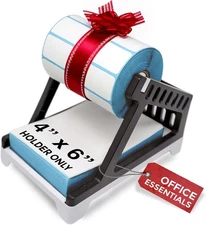 Miyake Label Roll Holder for Rollo & Dymo Printers, Thermal Label Stand