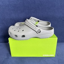 Crocs Classic Clog Kids J6 Gray Green Moss Youth Size 6 NIB