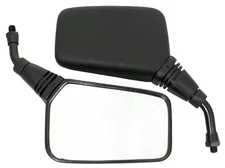 Emgo Universal Rectangular Mirror - Roadhawk - 5in. Stem - Black - 10mm Thread