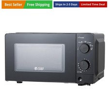 0,6 Cu. Horno Microondas Encimera Pies, Controles Mecánicos de Dial, 700W, Tire H...