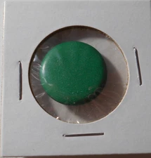 7/8" Green version B unknown office and location cello pinback button