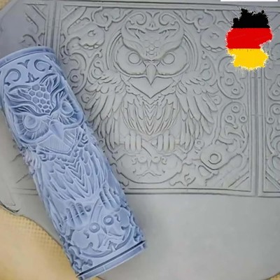 Owl/Sun Clay Modeling Pattern Roller Resin Polymer Clay Roller for Ceramic Slabs