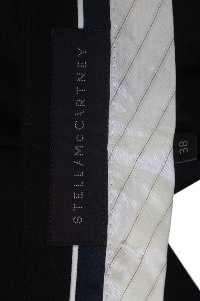 Pantalones de vestir para mujer Stella McCartney negros lana gancho ojo talla 38 Foto 4 de 4