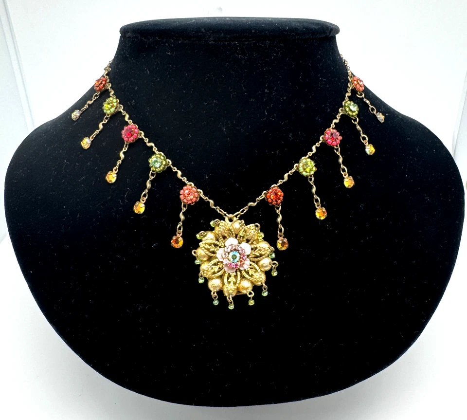 Precioso collar Michal Negrin con colorido medallón colgante #915# Foto 2 de 4