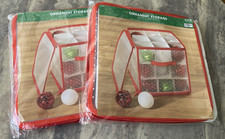 2 Christmas Ornament Storage Organizers, Holds 27 Ornaments-54 total 12"x12"x12"