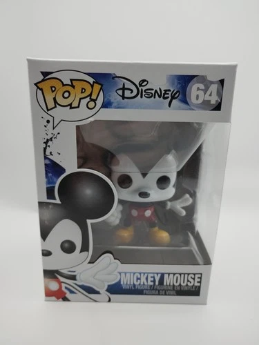 Funko Pop! Vinyl Disney Mickey Mouse #64 with Paintbrush Face On Bottom New Box