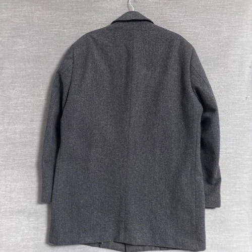 Lauren Ralph Lauren Coat Mens 40R Gray Wool Herringbone Overcoat Classic Jake image 7