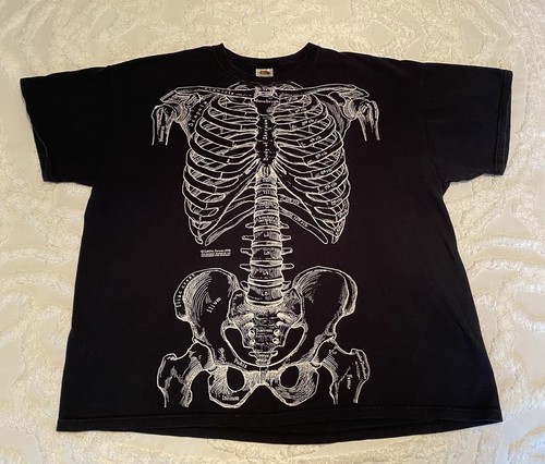 BONES-Leslie Arwin Skeleton Anatomy Biology Life Science Medical 2 Sided T Shirt