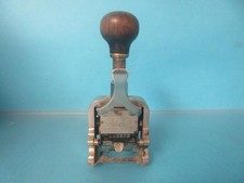 AWESOME VINTAGE BATES LEVER NUMBERING MACHINE 6 WHEELS STYLE E HEAVY DUTY RARE
