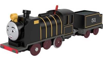 Motorized Toy Train Hiro Battery-Powered Engine with Tender for Preschool Pre...