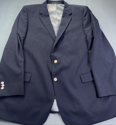 Antonio Parillo Signature Collection 100% Wool Blazer Men s 48R Navy Preppy