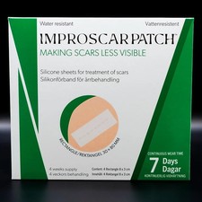 Improscar Patch - Silicone Sheet for Scar Treatment - Rectangle 80x30 mm