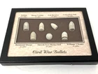 American Civil War Excavated Bullet Relic Display