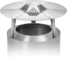 Fire Pit Heat Deflector for Solo Stove Yukon 27", 304 Stainless Steel Portable H