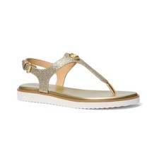 Women's Michael Kors Women Val Thong Sandals Pale Gold