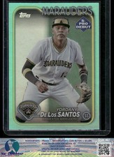 2024 Topps Pro Debut #PD-135 Yordany De Los Santos Aqua Foil SN /75 Pirates 9.1G