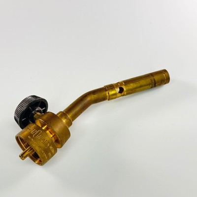Vintage Bernzomatic 14103 Solid Brass Manual Start Propane Torch Head