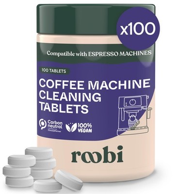Espresso Machine Cleaning Tablets. Coffee Machine Cleaner Tabs. 100 Count Car...