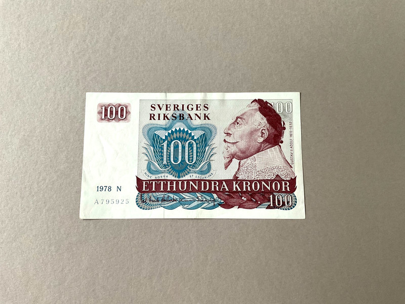 Sweden P-54c 100 Kronor 1978  VF