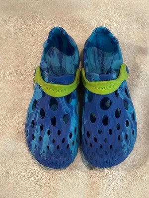 MERRELL Hydro Moc Clogs Big Kid Blue MRS-1480-K'S Water Shoes Kids Size 3
