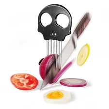 Stainless Steel Onion Cutter – Multi-Function Vegetable Cutter & Herb Stri